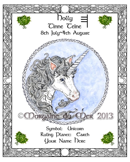 Holly_Unicorn_Celtic_Zodiac_Print